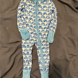 Blue rainbow pajamas